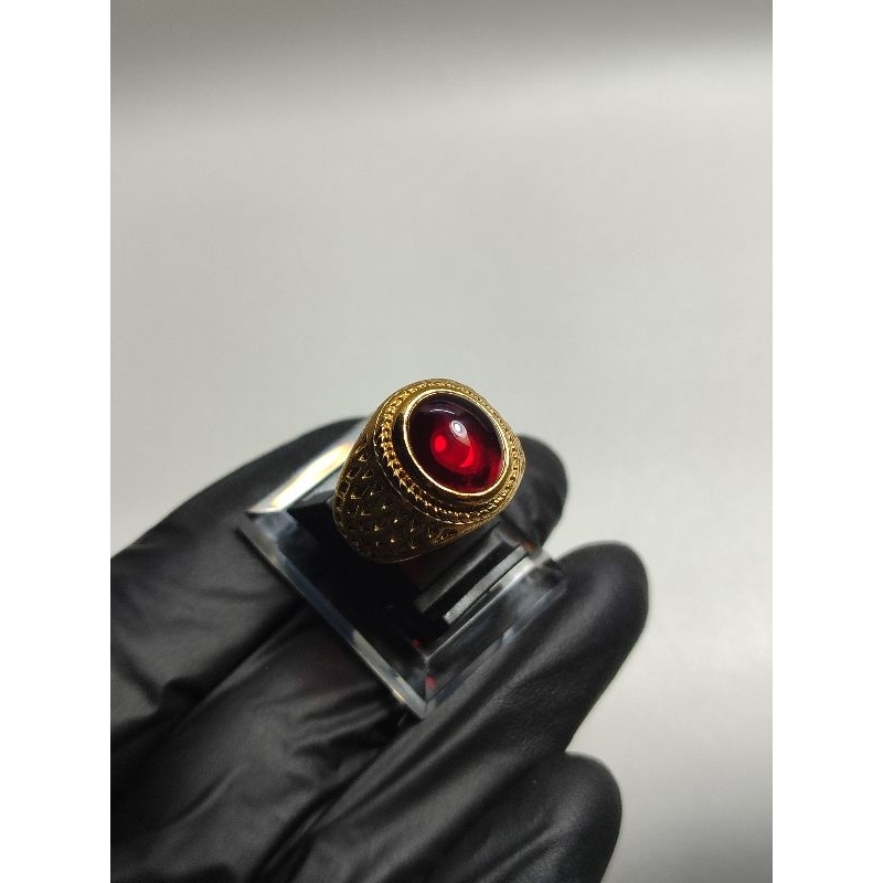 BATU CINCIN PRIA ORIGINAL MERAH SIEM