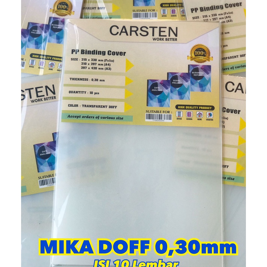 

HJ6 Cover mika jilid Doff 3mm A4 isi 1 lembar