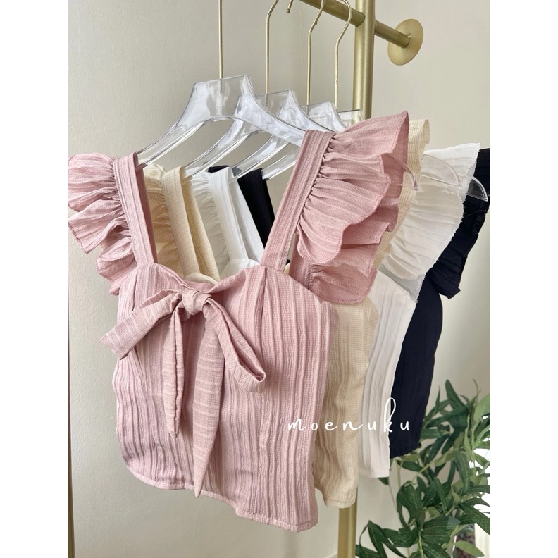 KODE H79T Tanktop Simpul Pita Tanktop Crop Top Tanktop Seksi Tanktop Wanita