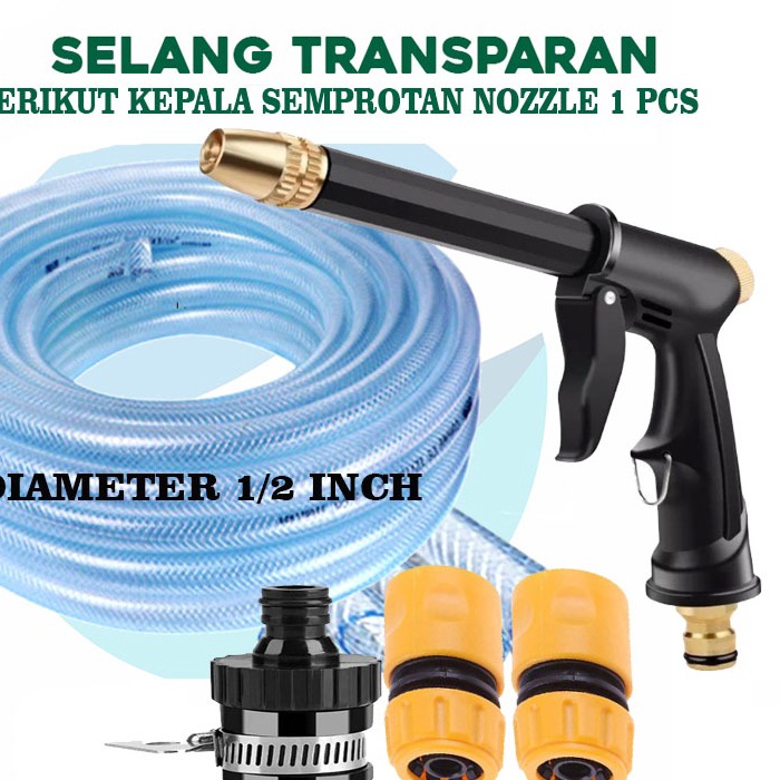 Pencarian Terbanyak  1 SET LENGKAP SEMPROTAN AIR CUCI MOTOR  SELANG AIR CUCI MOTOR SERAT BENING DIAM