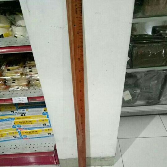 

BIG PROMO Penggaris Kayu Papan Tulis 1 Meter 1 cm
