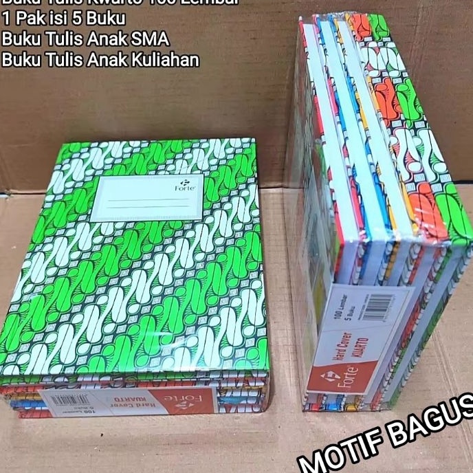 

KI3 1 Pak Buku Tulis Kwarto 1 Lembar Isi 5 Pcs