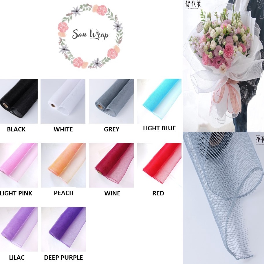 

Kirim Teraman Polynet Mesh Roll Tile Jaring Flower Wrapping Paper Polynet KOREA Florist Supply