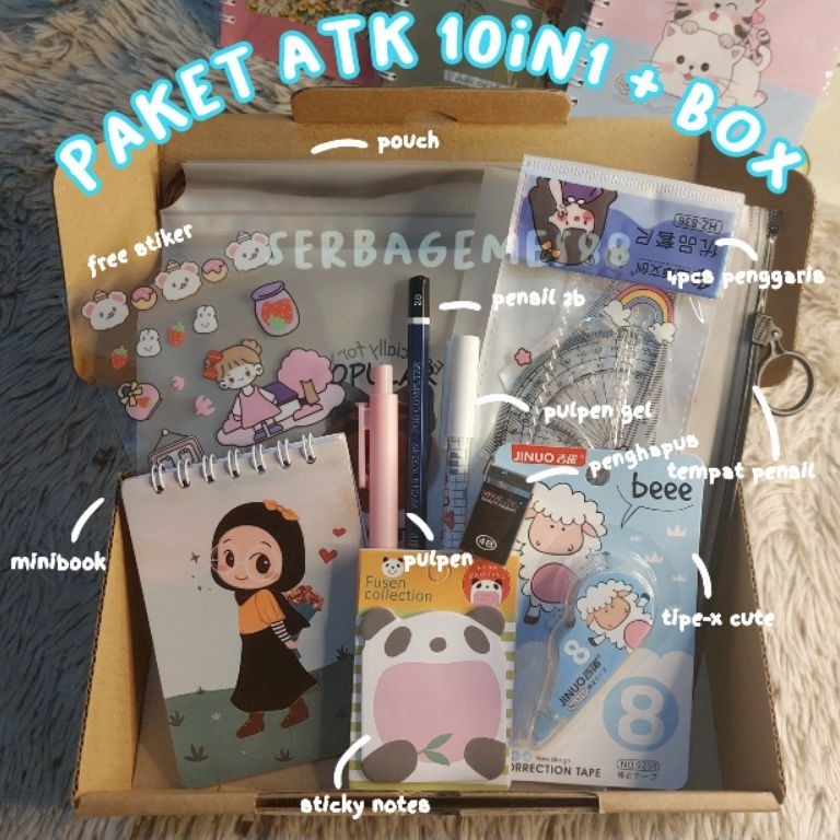 

First Come serbagemes88 COD SET ALAT TULIS LENGKAP 1 in 1 KARAKTER LUCU HAMPERS KADO GIFT WISUDA HADIAH ALAT SEKOLAH STATIONERY SET AESTHETIC PAKET ATK AESTHETIC PERLENGKAPAN SEKOLAH AESTHETIC