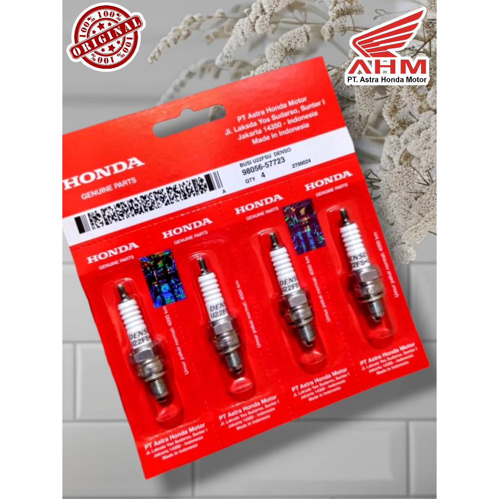 BUSI AHM U22FSU Denso Honda Busi Motor Supra, Grand, Supra Fit, Busi Original Honda