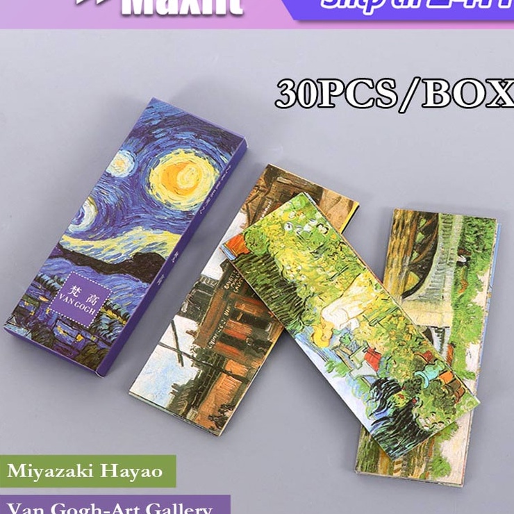 

Promo 3PcsSet Pembatas Buku Kes Karakter Lucu Desain Hayao Miyazaki Van Gogh Bookmark