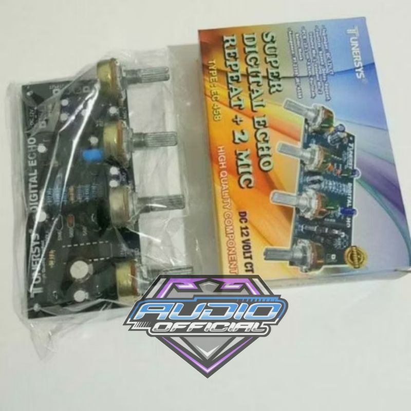 Kit Super Digital ECHO REPEAT+ 2 MIC Tegangan 12V Original Tunersys