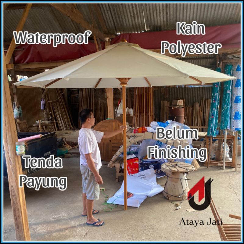 Tenda Payung Taman Payung Cafe Outdoor Payung Kayu Jati