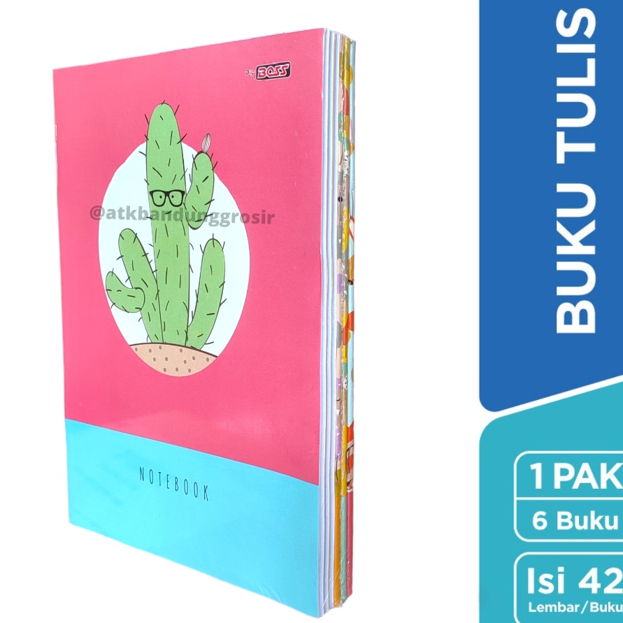 

KP8 Buku Tulis Boxy Boss 42 Lembar 1 Pak 6 Buku Ukuran B5 18 x 25 cm Buku Panjang Pak