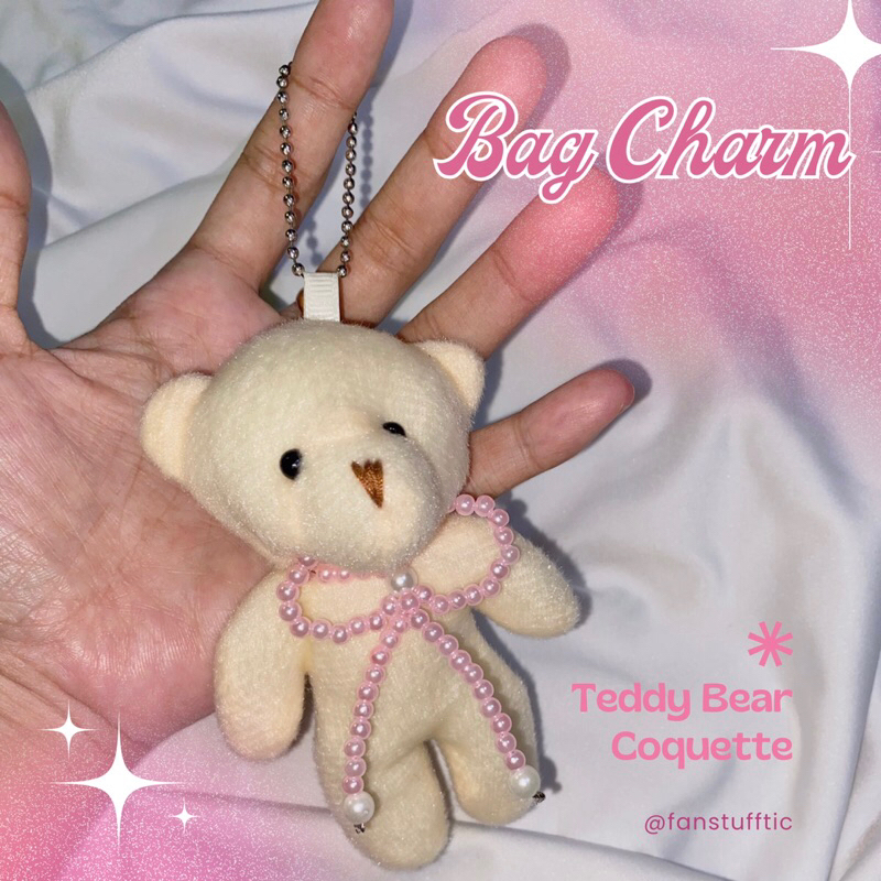 Bag Charm Teddy Bear | labubu | boneka kecil | boneka untuk aksesoris tas