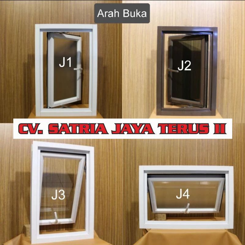 Jendela Aluminium Casement 1 Set 120x40