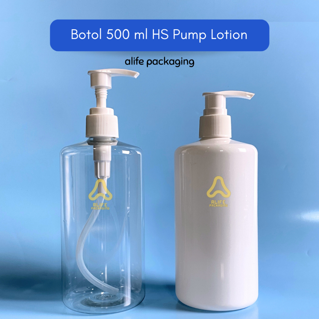 Botol Pump 500 ml | Botol Pump Putih 500 ml HS