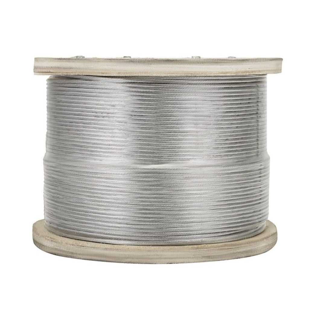 100 meter kawat seling baja galvanis besar 2mm anti karat dan korosi