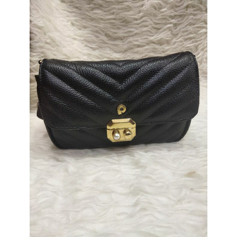 Tas Papillon K3553 ORI _ Tas slempang bahan kulit asli