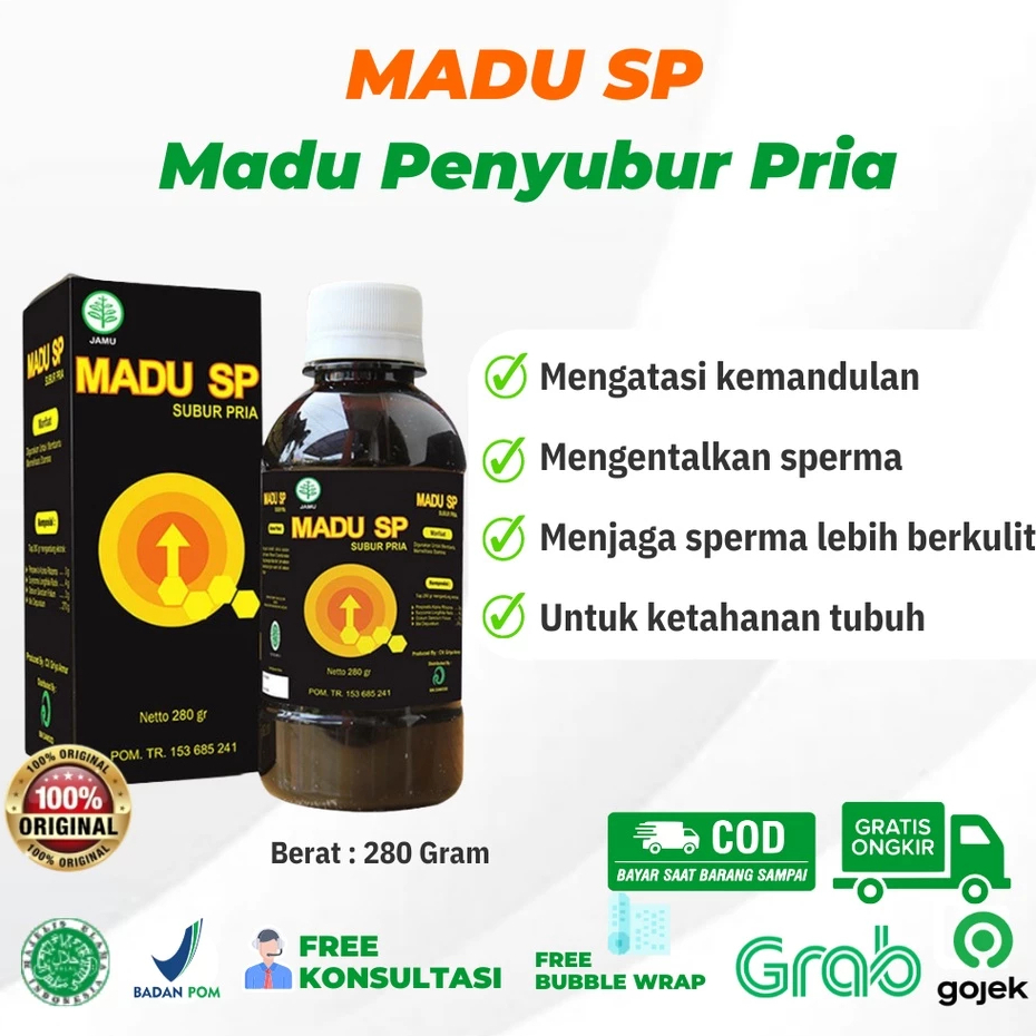 Madu Subur Pria Sp Al Mabruroh Penyubur Kesuburan Pria Program Hamil Promil Pengental Sperma Encer P
