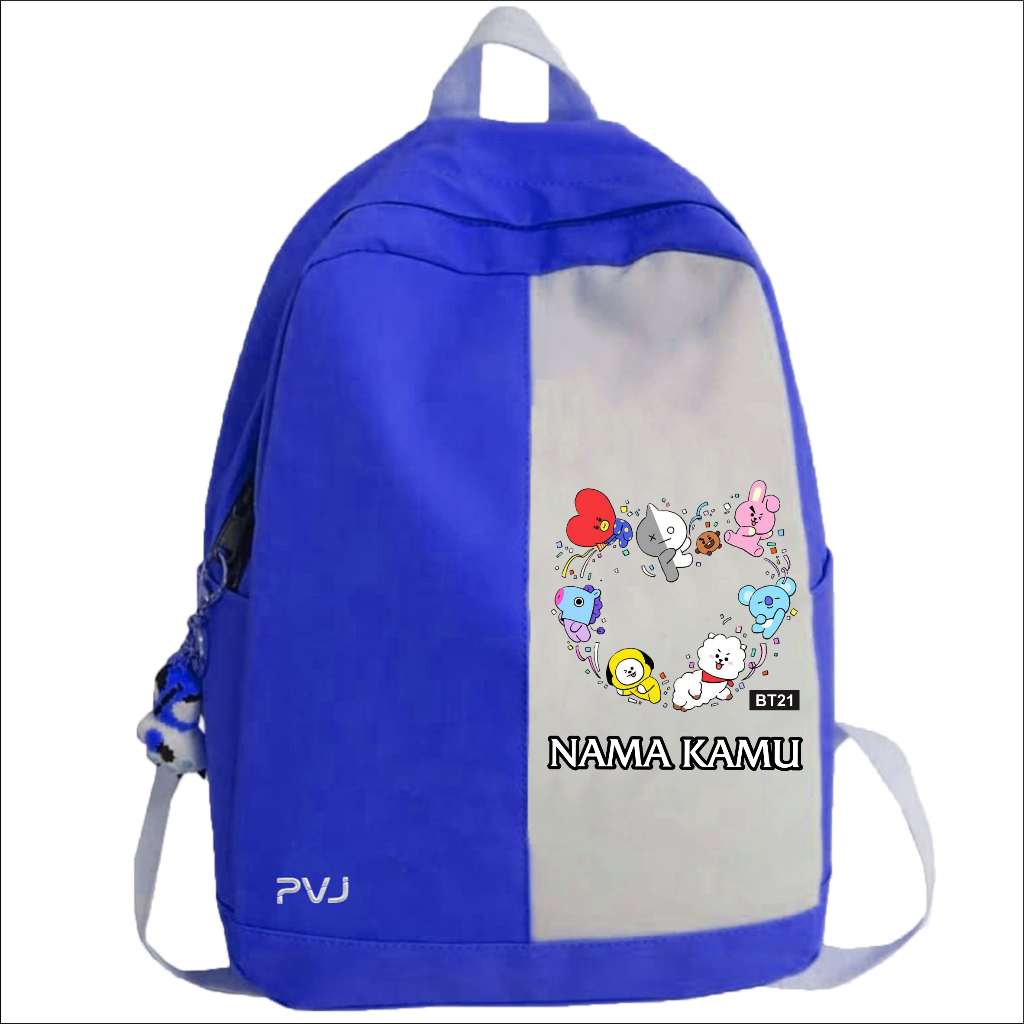 Tas Ransel Sekolah Anak SD SMP SMA Cowok Cewek Premium Motif BTS LOVE