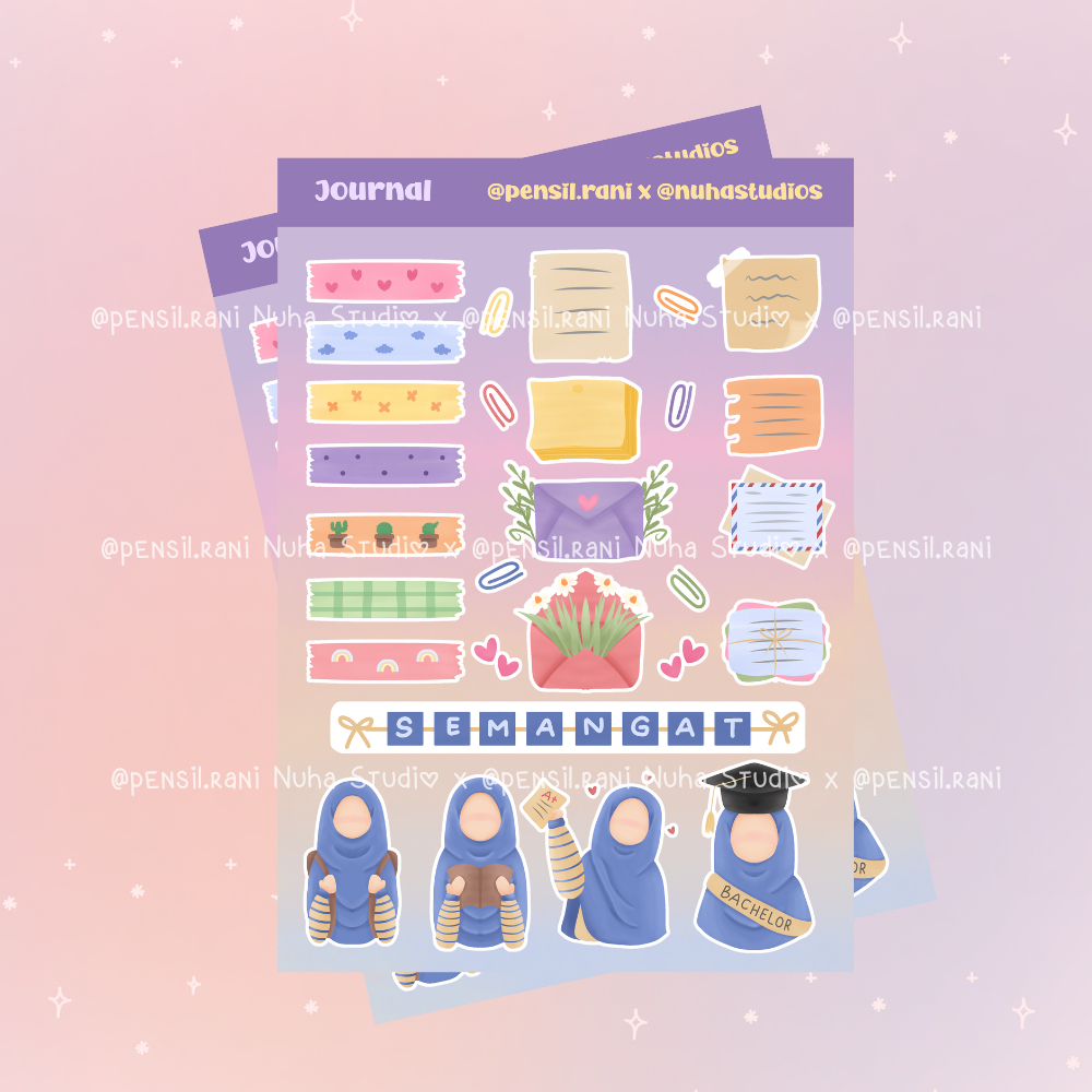 

Sticker by pensil.rani | Journal Study Belajar Wisuda Perempuan Cewek Faceless Notes Bookmark Washi Tape | Aesthetic Sticker Estetik Stiker HP Laptop Botol Cute Waterproof Scrapbook Di