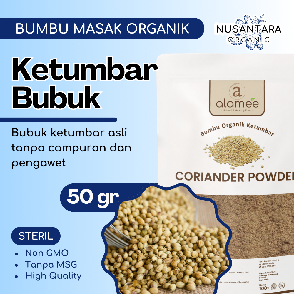 

ALAMEE Bubuk Ketumbar 50 gram Coriander Powder Bumbu Masak Dapur Organik Rempah Rimpang