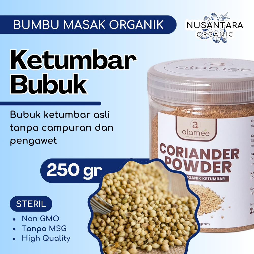 

ALAMEE Bubuk Ketumbar Toples 250 gram Coriander Powder Bumbu Masak Dapur Organik Rempah Rimpang