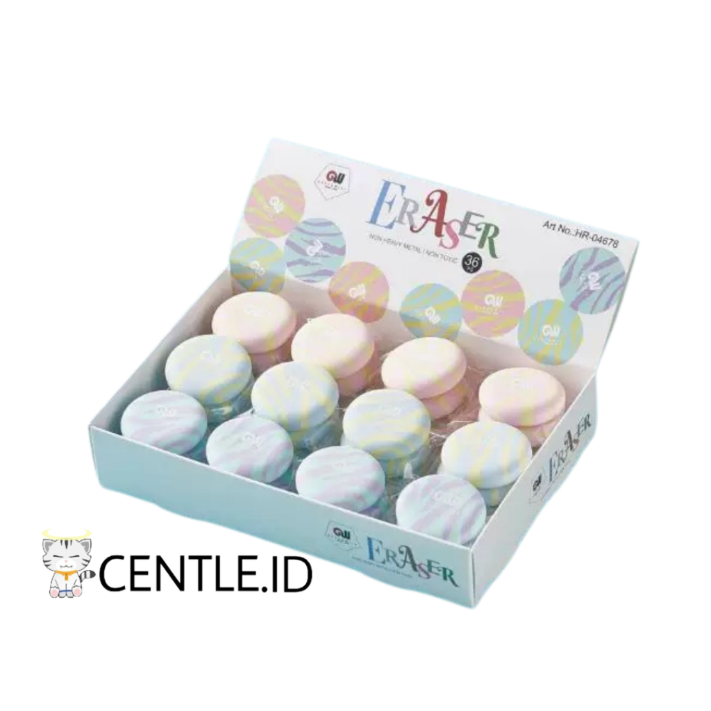 

CENTLE.ID PENGHAPUS PERMEN MOTIF MARBEL BULET KECIL 04678 PENCIL ERASER ALAT TULIS SEKOLAH MURAH TERJANGKAU