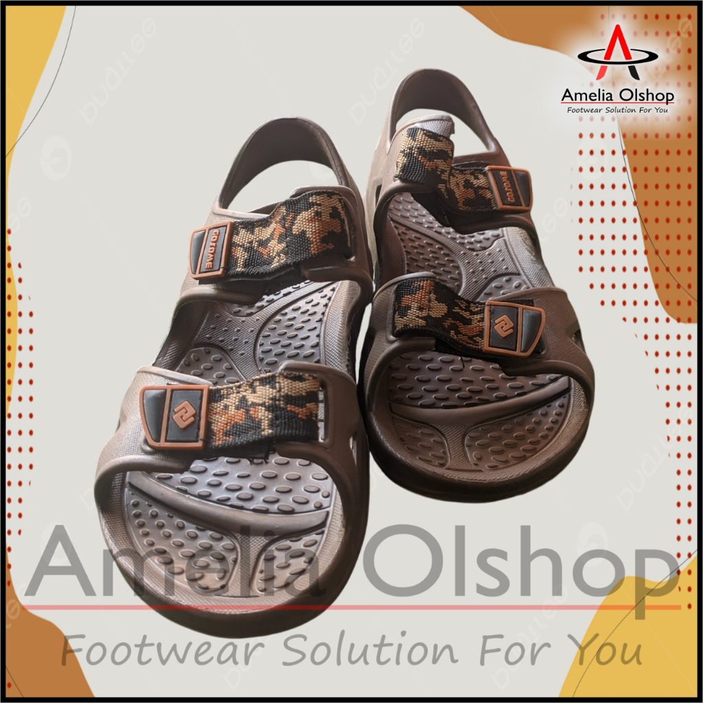 Gosome - Sandal Gunung Anak Karet Coklat - 100% High Quality