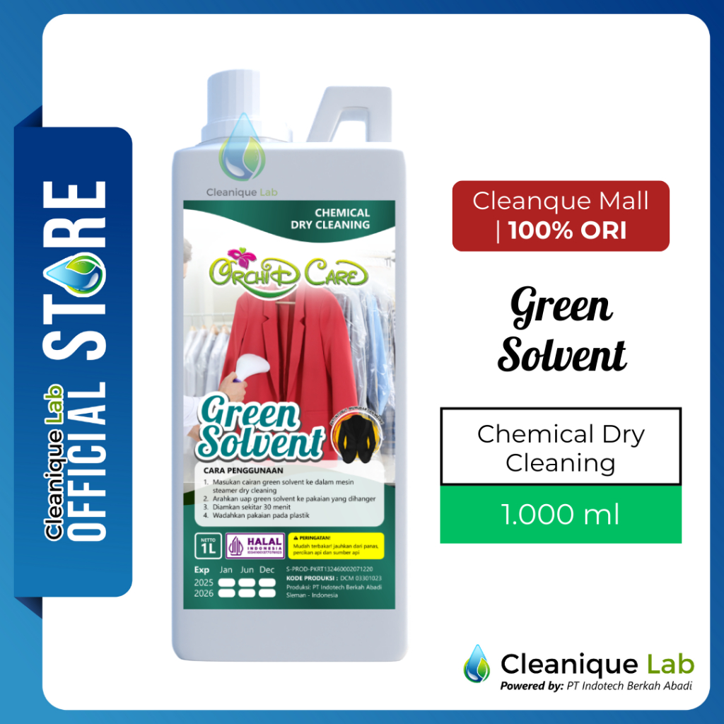 Green Solvent - Cairan Dry Cleaning 1 liter - Dry Cleaning Laundry