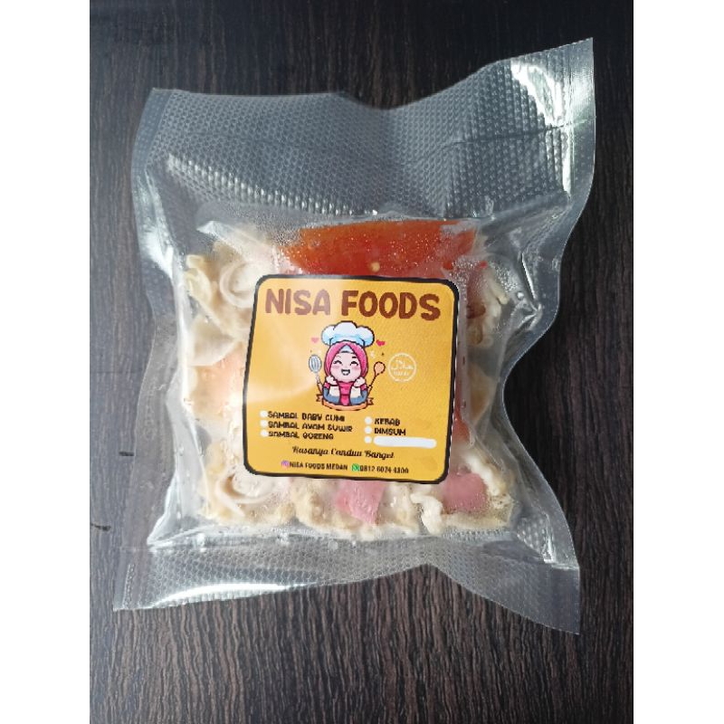 

dimsum ayam isi 9 plus saus kemasan VACUM