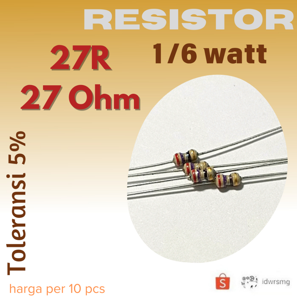 R Resistor 27R R27Ohm 1/6w 27 ohm 27ohm 1/6 watt 5%