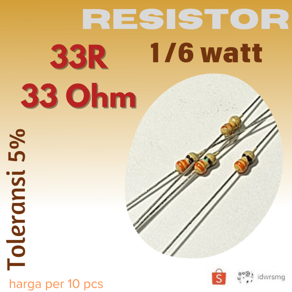 R Resistor 33R R33Ohm 1/6w 33 ohm 33ohm 1/6 watt 5%