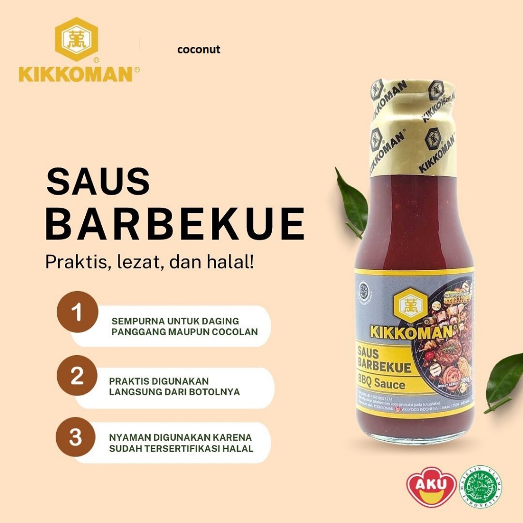 

Kikkoman Saus BBQ / Barbeque Halal 300gr