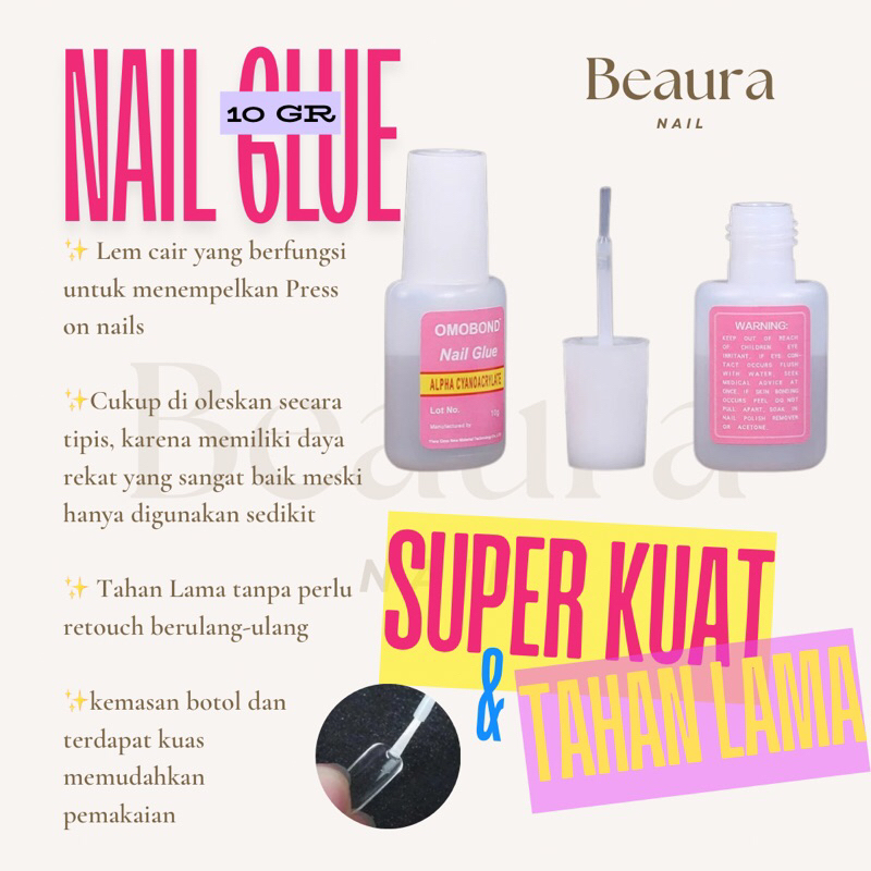 EXTRA LEM | NAIL GLUE | MINI BUFFER | NAIL STORAGE BOX | TEMPAT KUKU PALSU | TEMPAT PENYIMPANAN PRES