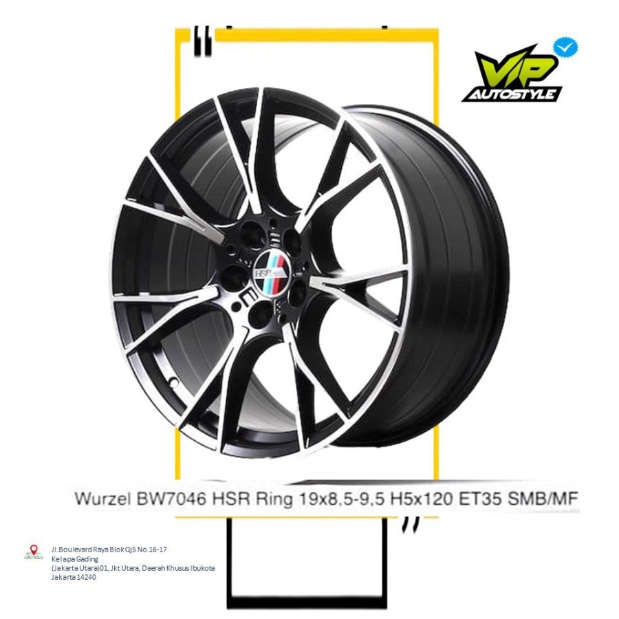 HSR WURZEL R19 - Velg Mobil BYD, BMW, Chevrolet Camaro Ring 19 - HSR Jakarta