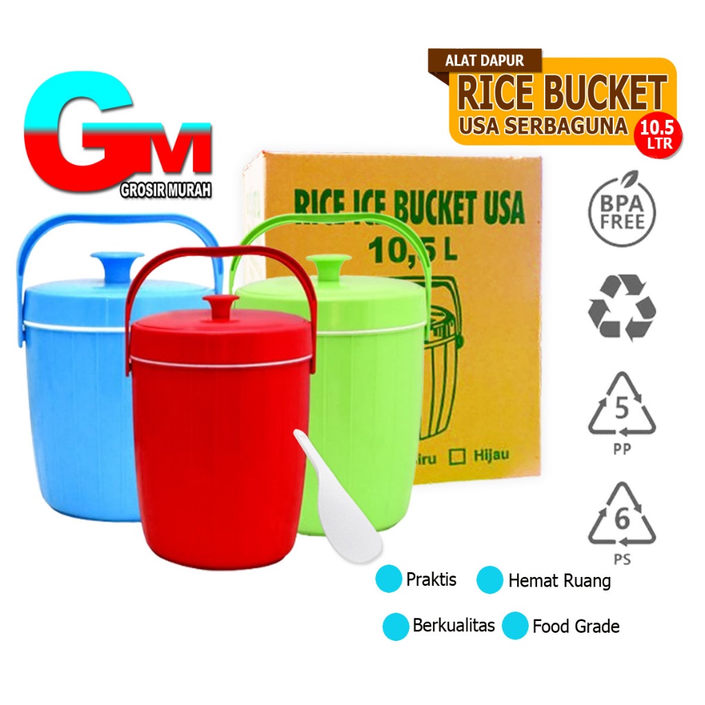 Rice Bucket 10,5 Liter / Termos Nasi / Termos Es Batu  / Termos Nasi Besar / Termos Es Batu Besar