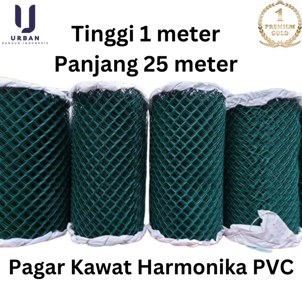 Kawat Harmonika PVC Tinggi 1 meter Panjang 25 meter