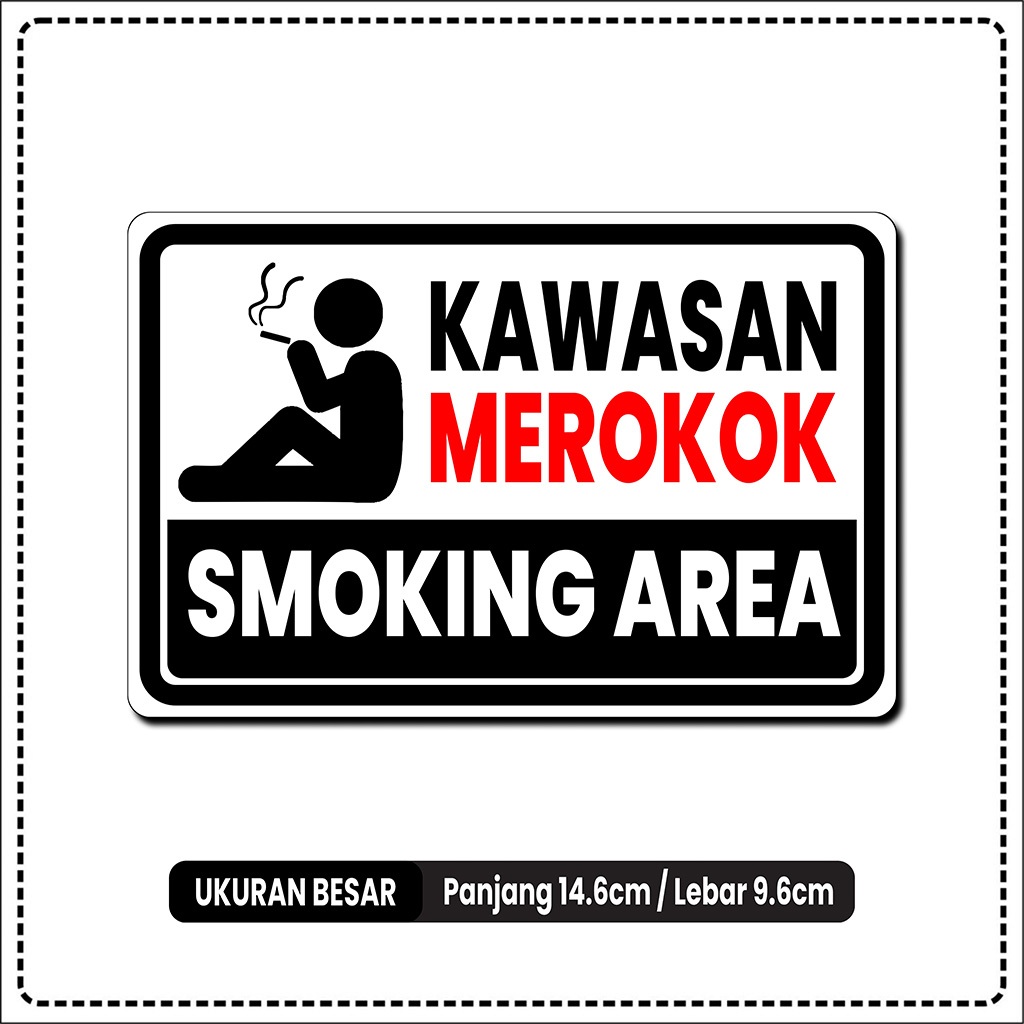 

STIKER KAWASAN MEROKOK BAHAN VINYL ANTI AIR