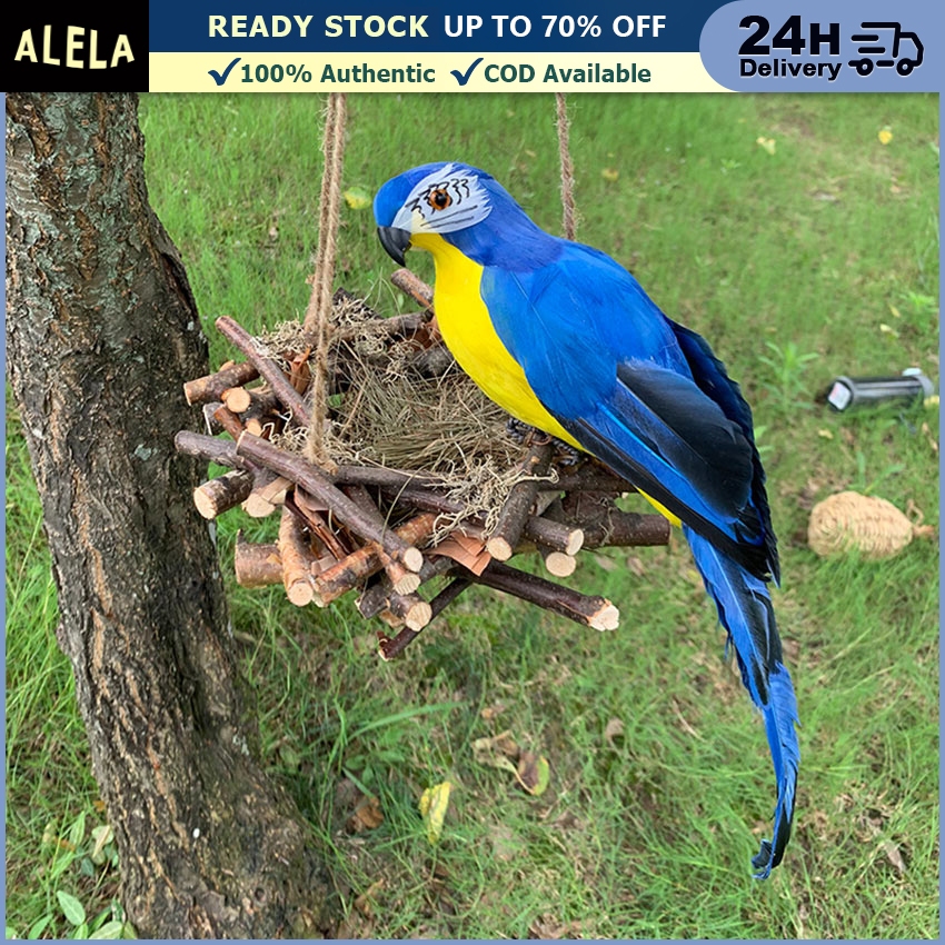 Hiasan Dekorasi Pajangan Burung Imitasi Artificial Palsu Burung Parrot Parakeet