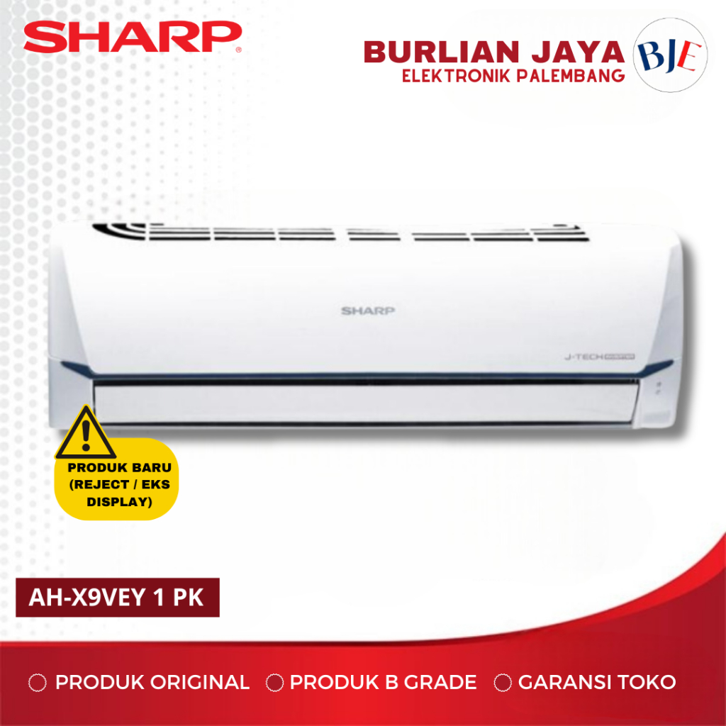 AC SHARP 1 PK AH-A9VEY B GRADE + PASANG AC 1 PK B GRADE PALEMBANG + PASANG