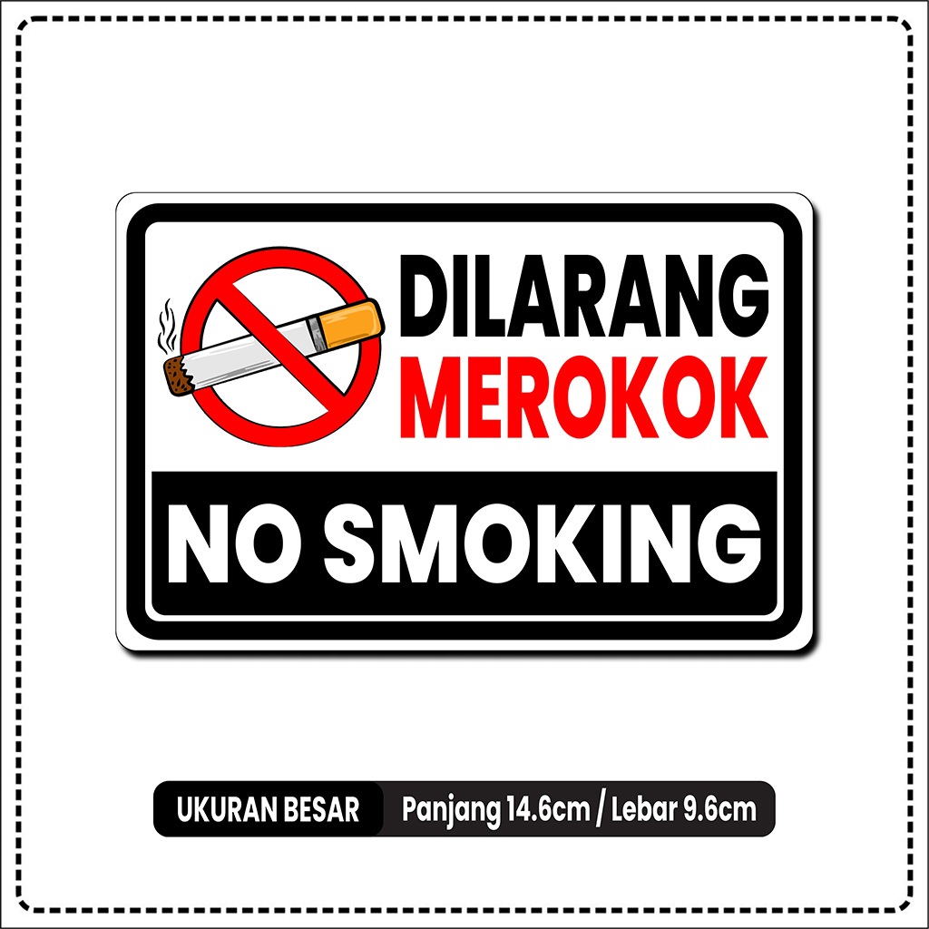 

STIKER DILARANG MEROKOK BAHAN VINYL ANTI AIR