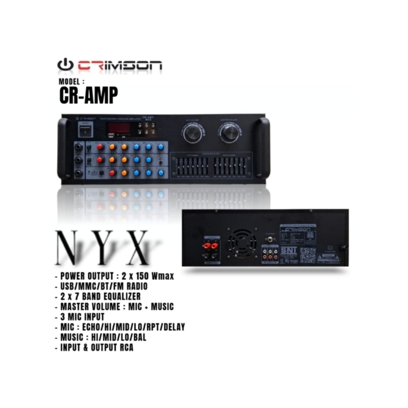 Power Amplifier CRIMSON NYX Amplifier Bluetooth Usb