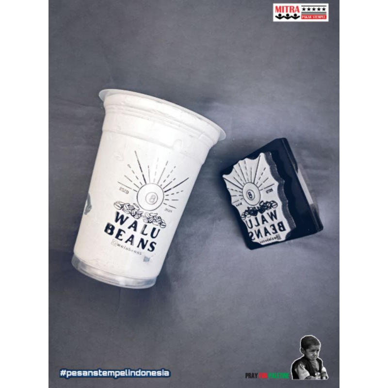 stempel cup plastik stempel cup es