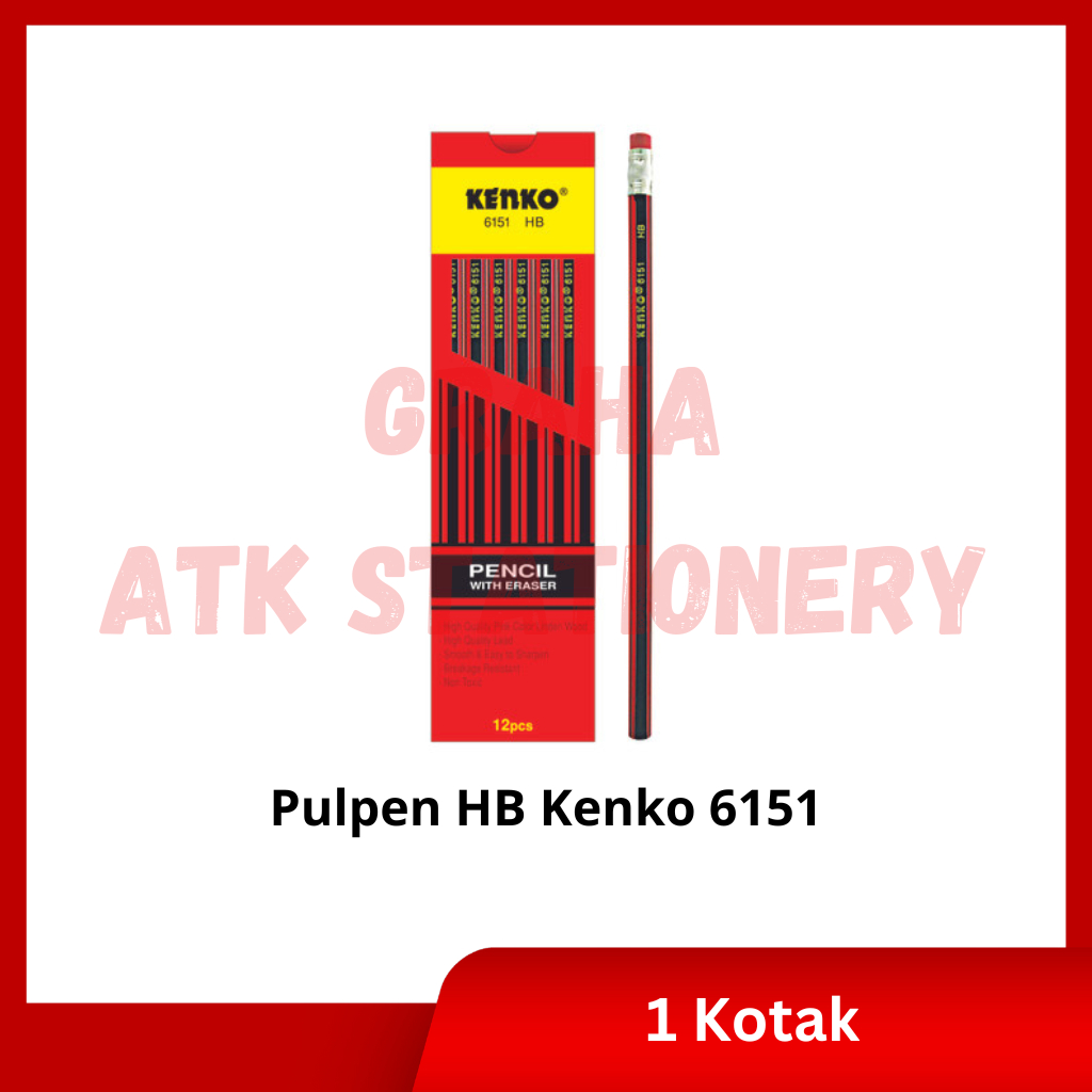 

[1 Kotak] Pensil Kayu HB Kenko 6151 / Pencil / Pensil Ujian HB Kenko 6151