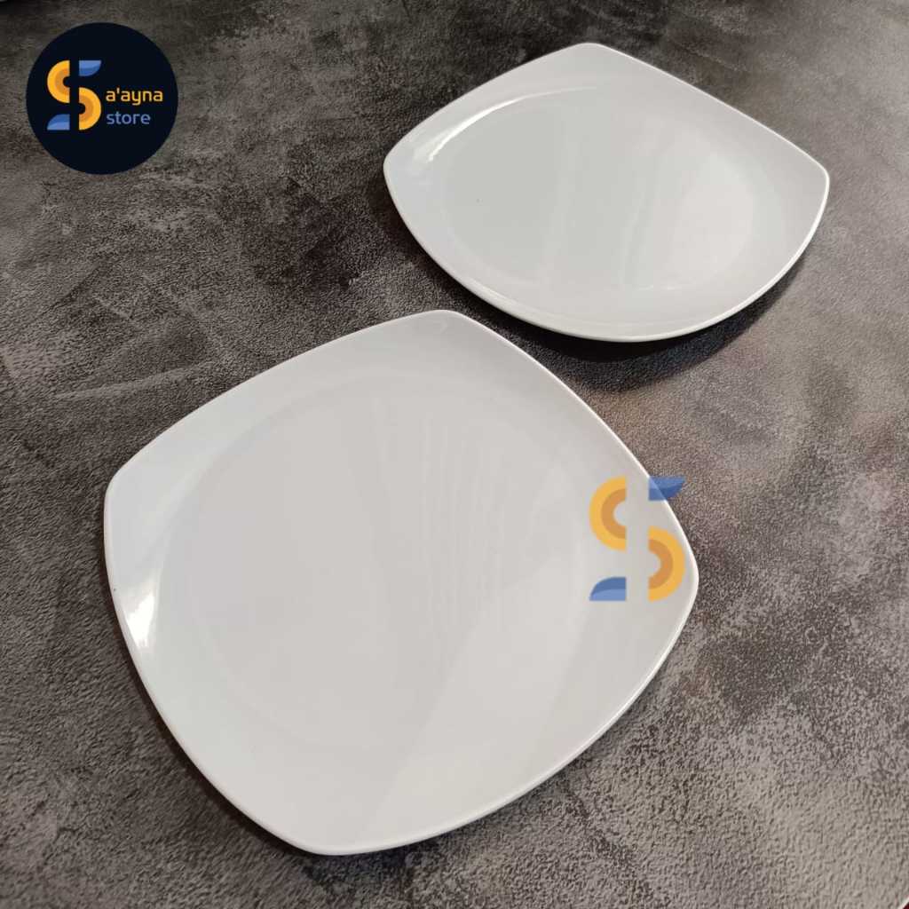 Piring Semi Melamin Jumbo 10 Inch Segi Ceper Nasi Prasmanan Hotel Semi Melamine Prasmanan