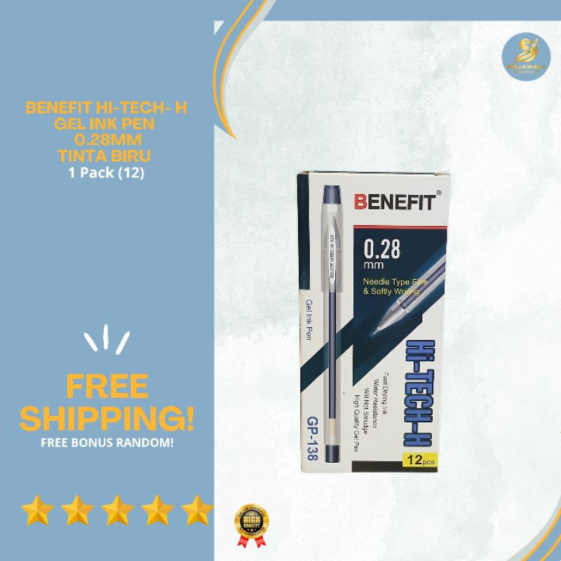 

Pulpen Benefit Hi-Tech-H Gel Ink Pen (6 Pcs & 12 Pcs) | 0.28mm | Tinta Biru
