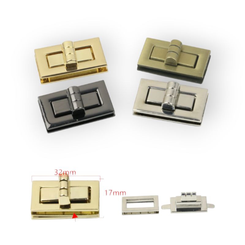 Kunci Putar Kotak Untuk Tas Dompet