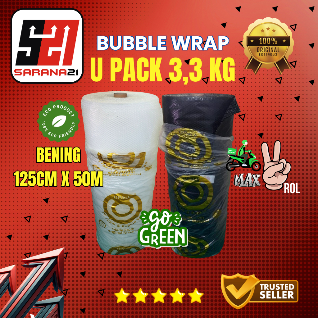

Bubble Wrap Bening U Pack 125cmx50m Extra Premium 3,3 Kg