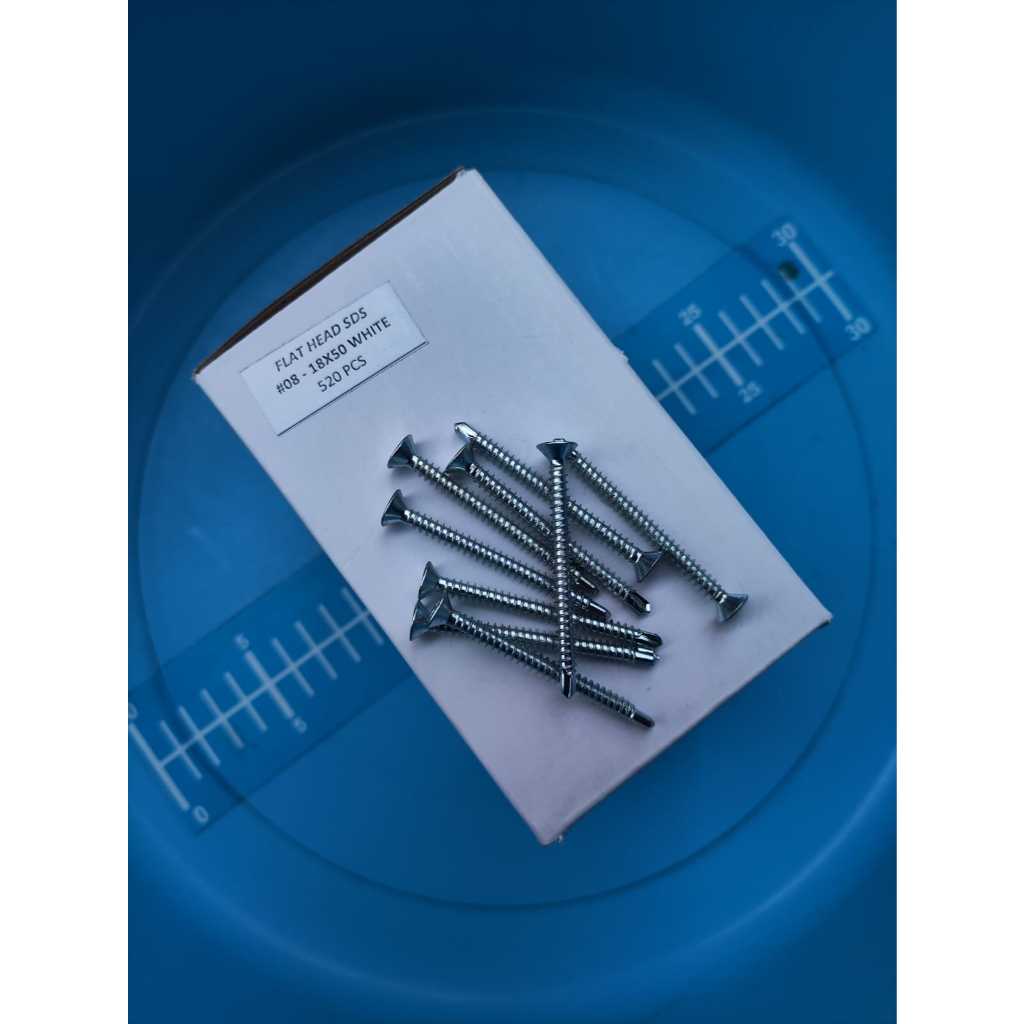 Drilling SDS FH 8x50 mm Per Kotak // Flat Head SDS // Sekrup Drilling