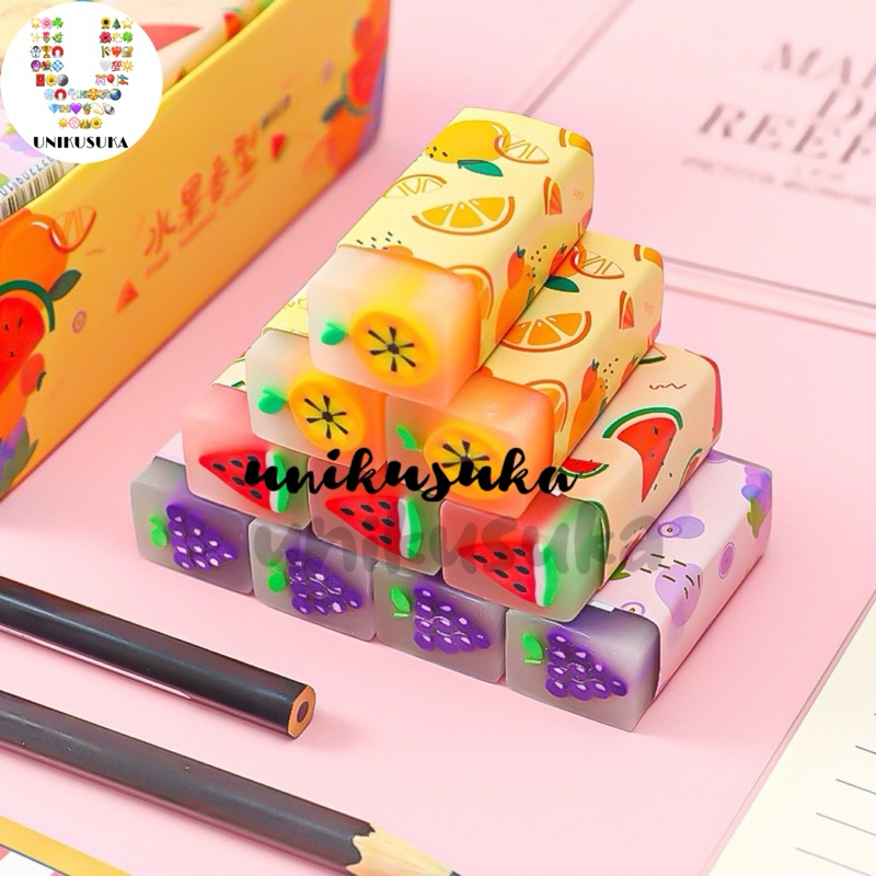 

Penghapus Pensil Motif Buah dan Hewan / Fruits Eraser / Fruits Eraser Penghapus Motif Buah Murah