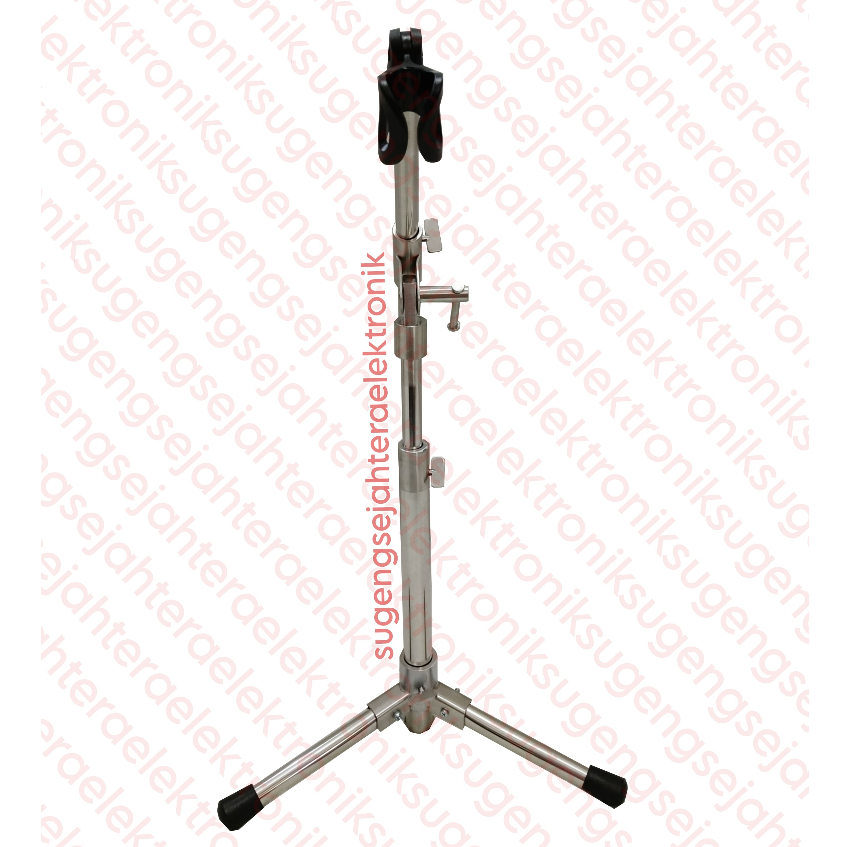 STAND MIC STAINLESS PENDEK 30CM // STAND MICROPHONE STAINLESS KECIL