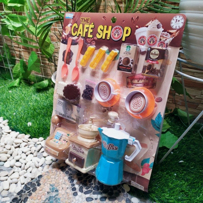 Mainan set Mesin Pembuat Kopi / Mainan Mesin Kopi / Mainan Coffe Shop Kemasan press