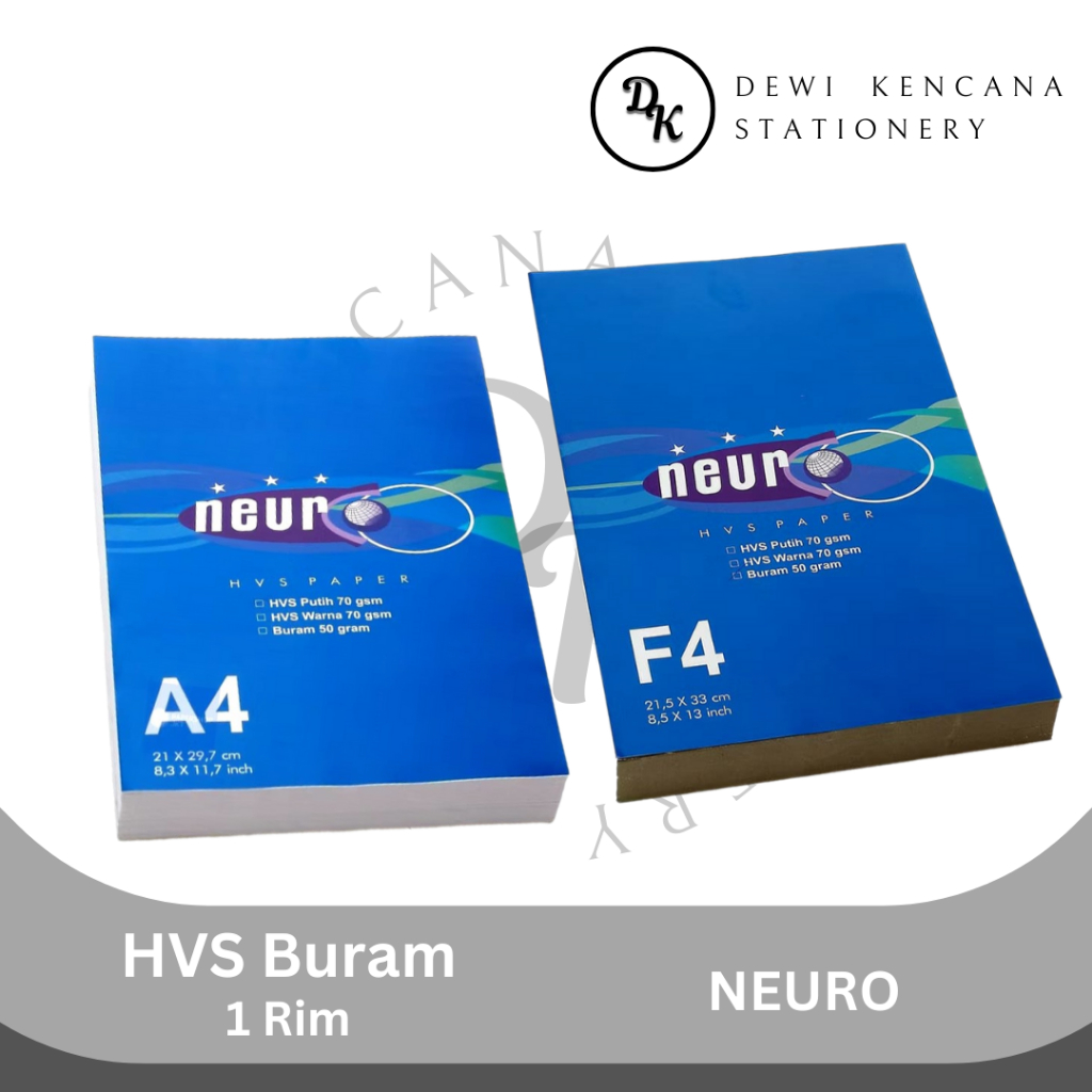 

Kertas HVS Buram Neuro - Kertas Koran A4 / F4 1Rim isi 500 Lembar